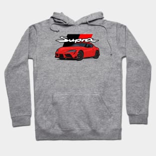 Car Supra 5th Generation GR A90 red Hoodie